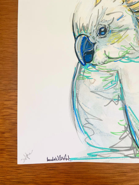 Original  Australian Cockatoo artwork A4