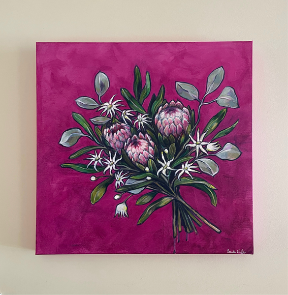 'Intrepid Daring' Australian native bouquet painting