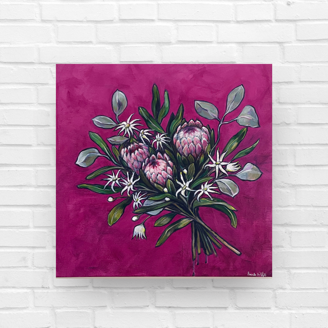 'Intrepid Daring' Australian native bouquet painting