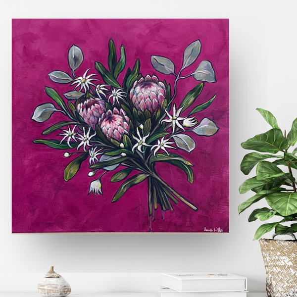 'Intrepid Daring' Australian native bouquet painting