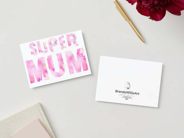 Super Mum greeting card