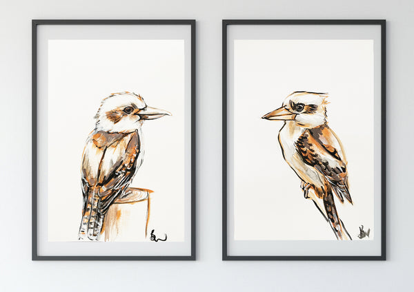 Original Kookaburra #2 painting artwork. Limited palette painting