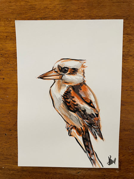 Original Kookaburra #1 painting artwork. Limited palette painting.