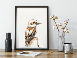 Original Kookaburra #2 painting artwork. Limited palette painting